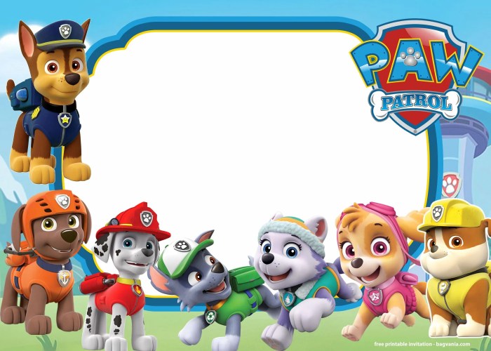 Paw patrol einladung online gestalten