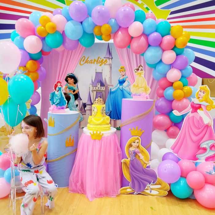 Birthday decoration table cake party princess organisers delhi idea