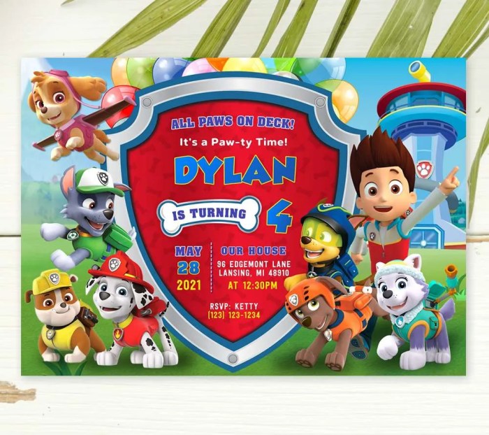 Paw patrol einladung online gestalten